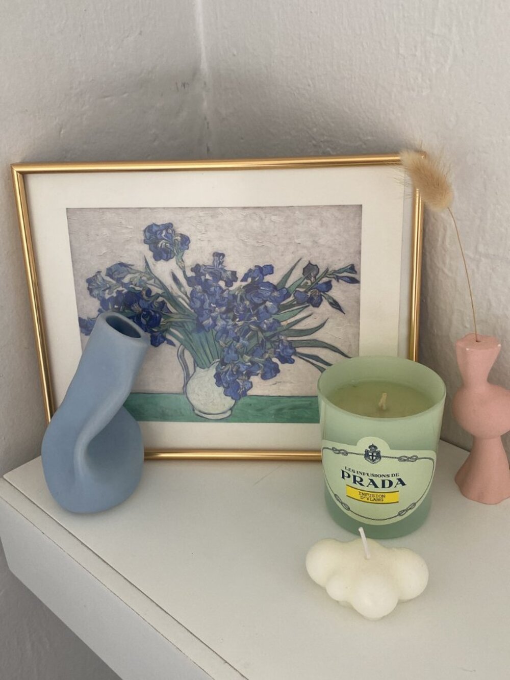 Small Gold-Framed Surrealist Floral Painting (10 L x 8 H)